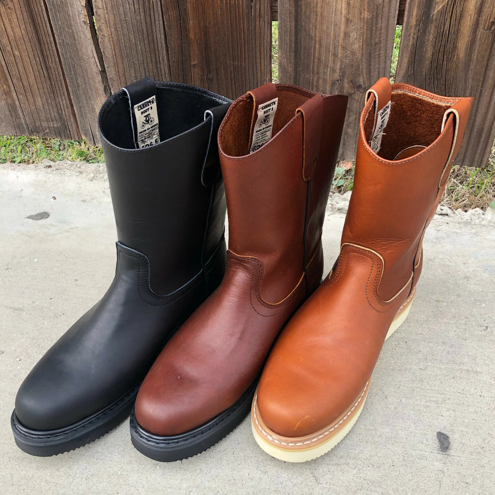 Men's Pull-up Mexican Handmade Work Boots Bota de Hombres Trabajo Ruper