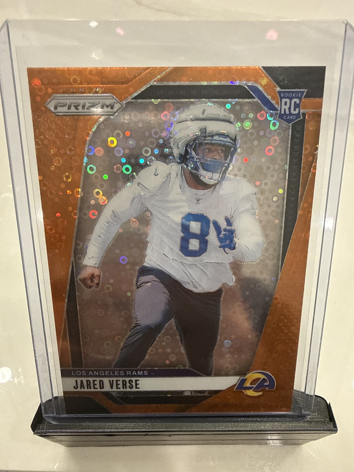 2024 Panini Prizm #341 Jared Verse Orange Disco Prizm