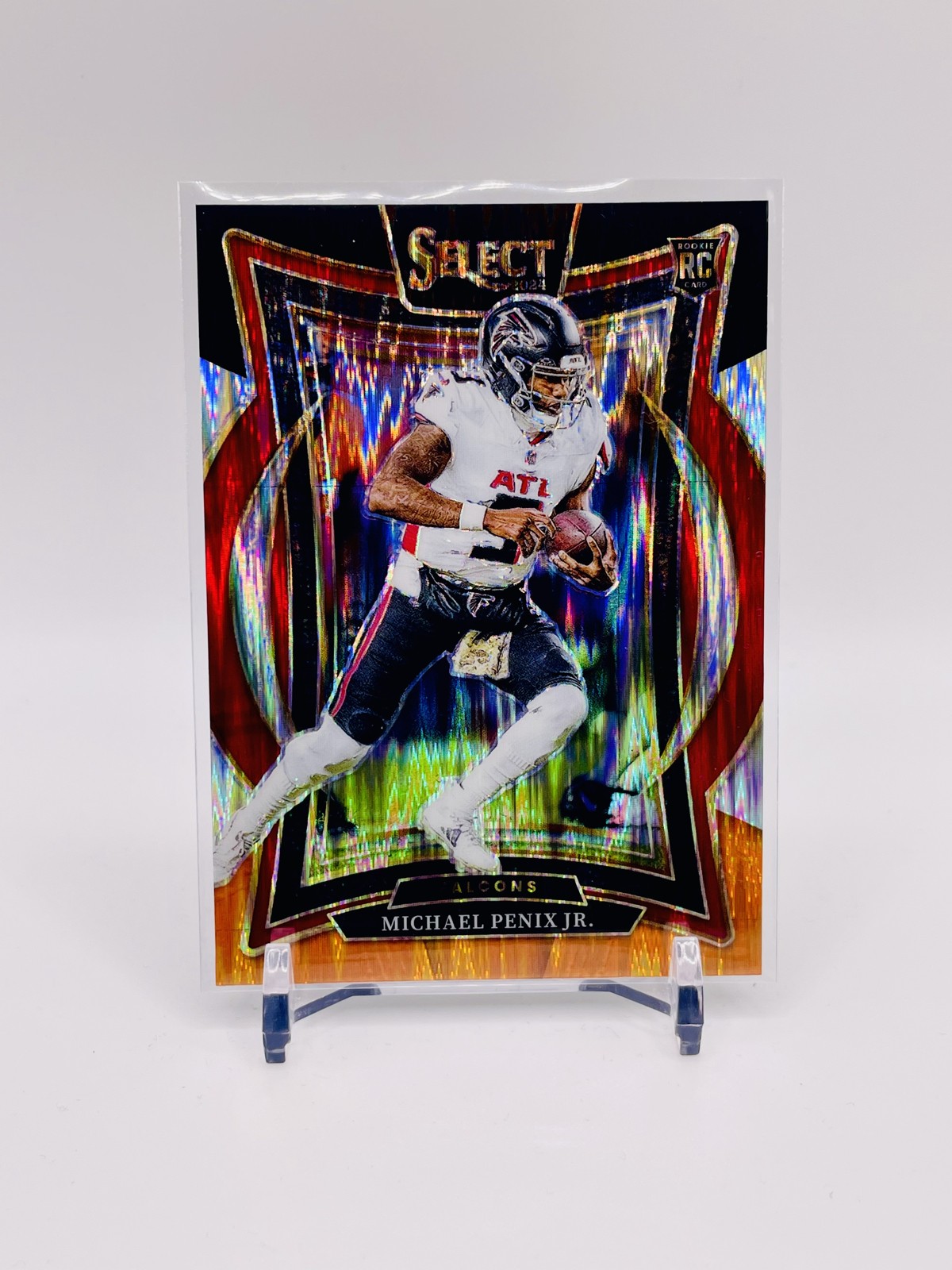 2024 Panini Select - Concourse Michael Penix Jr. #80 Black & Orange Shock Prizm