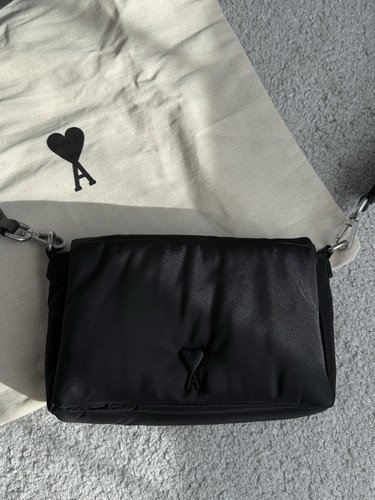 Ami Paris Crossbody Bag Black Adjustable Strap