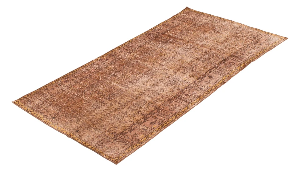 3'11" x 6'11" Traditional Vintage Hand Knotted Oriental Carpet Wool Area Rug - Image 4 of 4