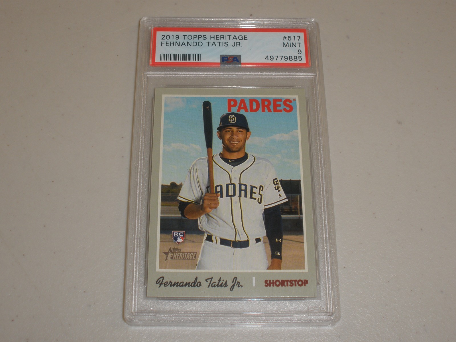 2019 Topps Heritage #517 Fernando Tatis Jr Rookie RC PSA 9 MINT