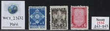 WC1_23652.ROMANIA. 1936 BOY SCOUTS JAMBOREE semi postal set. Sc. B63-B65. MNH