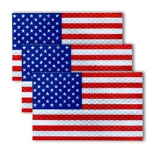 American Flag Decal,3pcs USA Flag Decal 5 x 3 Inch Red - Egp Highly Reflective