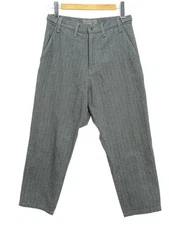 [Used] YOHJI YAMAMOTO Plus Noir +NOIR Herringbone Pants Sarouel 1 Gray Bottoms W