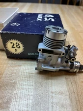 O.S. MAX 28F Airplane Glow Engine & 762 Muffler NEW