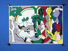 Roy Lichtenstein Figures and Rainbow Landscape Serigraph 1989 Unsigned