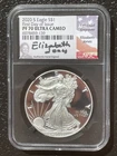 New Listing2020-S $1 SILVER AMERICAN EAGLE NGC PF70 First Day of Issue signed JONES : 06530