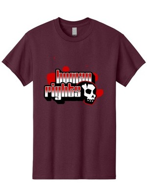 Human-Nights-Logo Mens Graphic Tee,100% Cotton,Casual Summer Wear