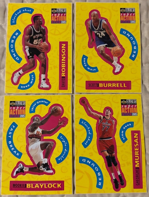 4 REALLY COOL 1996 UPPER DECK COLLECTOR'S CHOICE SUPER ACTION STICKUMS ROBINSON