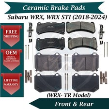 New Oe Front Rear Ceramic Brake Pads Kit For 2018-2024 Subaru Wrxsti 9 Yr War