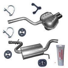 Komplett 2tlg.Auspuff für Skoda Octavia II 2.0 FSI 150PS bis 10/2008 +Montageset