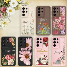For Samsung S26 S25 S24 FE A17 Delicate Flower Case Personalized TPU Phone Cover