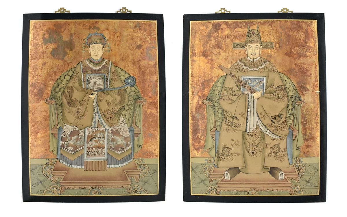 時代物　中国古画 中国祖先画古董中国画作、画卷| eBay