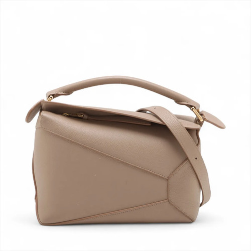 Loewe Puzzle edge Small Leather 2 Way Handbag Beige