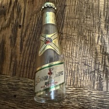 1940&rsquo;s Miller High Life Mini Beer Bottle Vintage Glass Lady Moon Beautiful Label