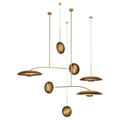 'Colombocreationz' Bronze Gradient Brass Ceiling Pendants