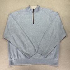 Tommy Bahama Sweater Mens XL Blue White Reversible Quarter Zip Pullover Casual