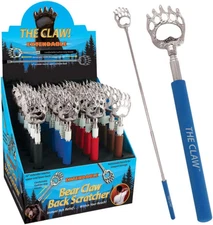 Bear Claw Back Scratcher w Cushion Grip Extendable Telescopic Arm