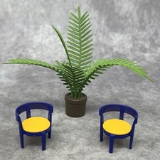 Playmobil Potted Palm  2 Chairs- Sitting Area