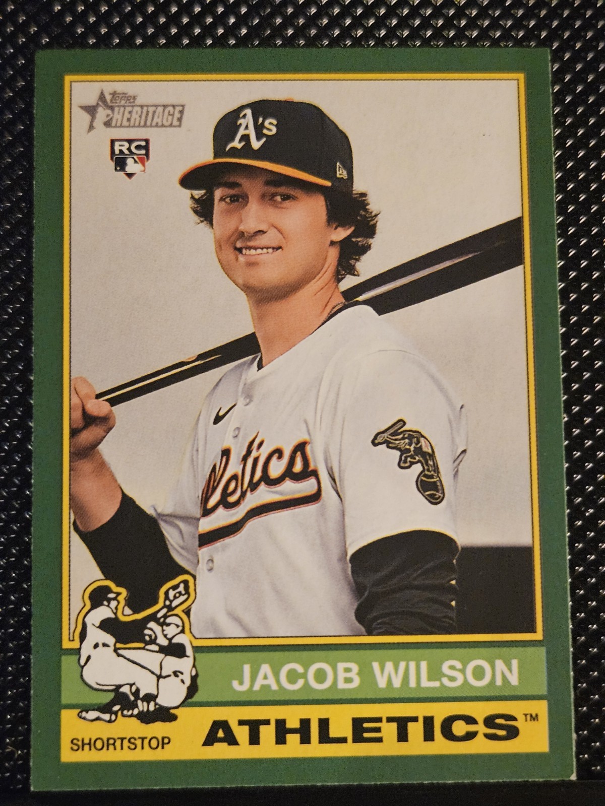 2025 Topps Heritage - Jacob Wilson #15 Dark Green Border (RC)