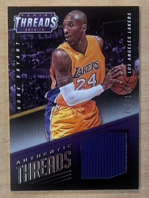 2014-15 Panini Threads Kobe Bryant Game-Worn Jersey Materials /199 Lakers Purple