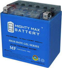 YTX16-BS GEL -12 Volt 14 AH, GEL Type, 230 CCA, Rechargeable Maintenance Free SL