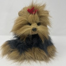 Ty Classics Yorkie Yappy 8" Sitting Plush Furry Fluffy Dog Stuffed Animal No Tag