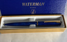 Waterman France Marble Blue Ball Point Pen In Original Box