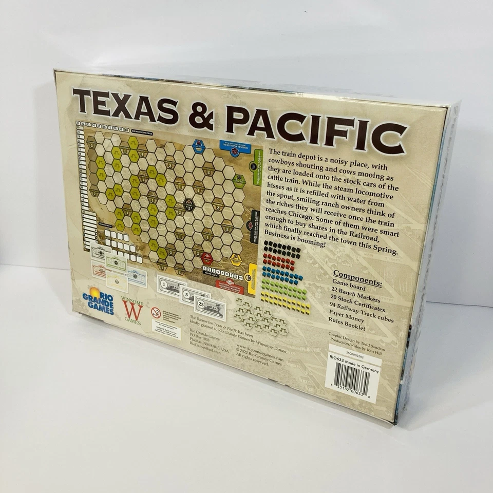 New TEXAS & PACIFIC BOARD GAME rio grande games train strategy winsome SEALED - Image 2 of 3
