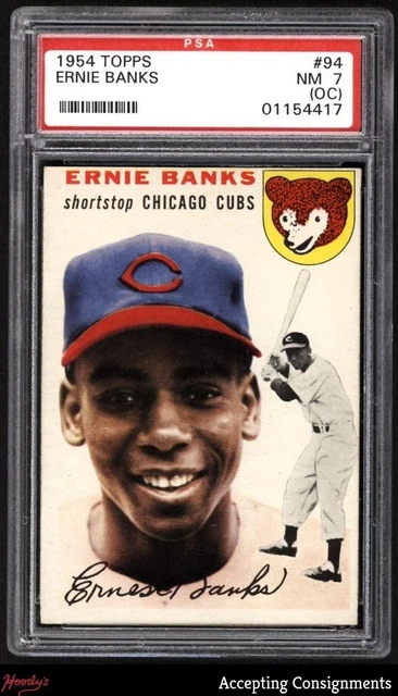1954 Topps #94 Ernie Banks RC Rookie PSA 7 NM (OC) Cubs HOF