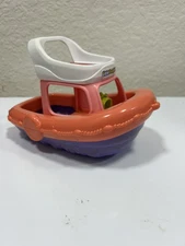 Fisher Price Little People Floaty Tug Boat Mattel 2014 Pretend Play Ship