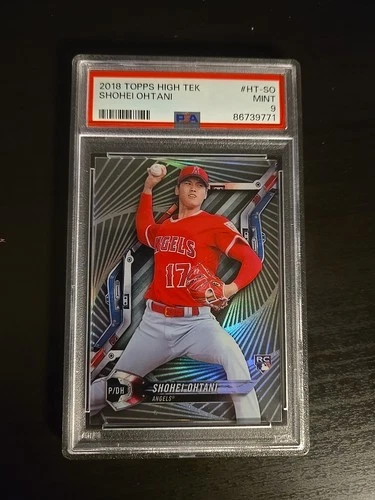 2018 Topps High Tek #HT-SO Shohei Ohtani PSA 9 Rookie Card - Galactic Wave - CN