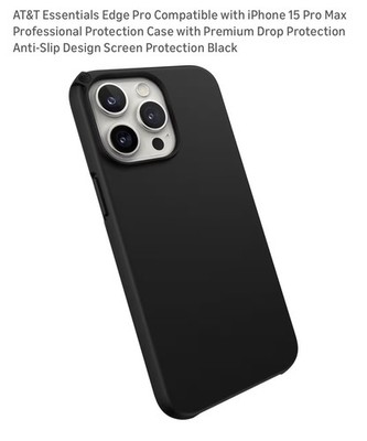 AT&T Essentials Edge Pro Phone 15 Phone Case Black
