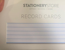 Flash Record Cards Ruled Cards Small Record Cards Index Double sided White 5 X3"