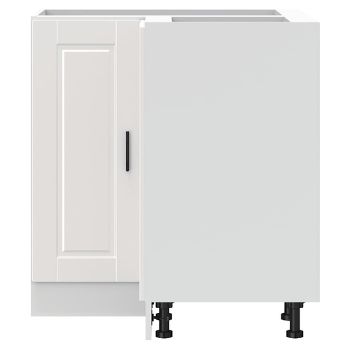 High Gloss White Engineered Wood Kitchen Corner Base Cabinet 75.5x75.5x81.5cm - Picture 5 of 5
