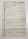 Civil War Unused Orginal Document Individual RECORD of Officers & Enlisted Men
