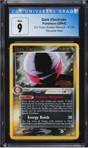 2004 Pokemon EX Team Rocket Returns Reverse Holo Dark Electrode #4 CGC 9 MINT
