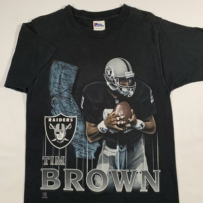 VTG 90s Pro Player Oakland Raiders Tim Brown NFL Tee T-Shirt Mens Medium