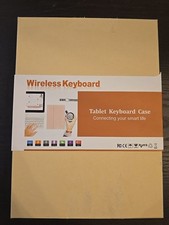 Wireless Keyboard Tablet Case - Light Blue - Rechargeable - Bluetooth - Pen Hole