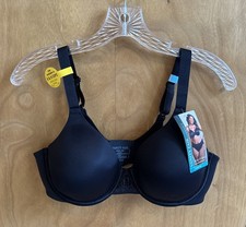 Vanity Fair 38C Black T-Shirt Underwire Bra with Adjustable Straps
