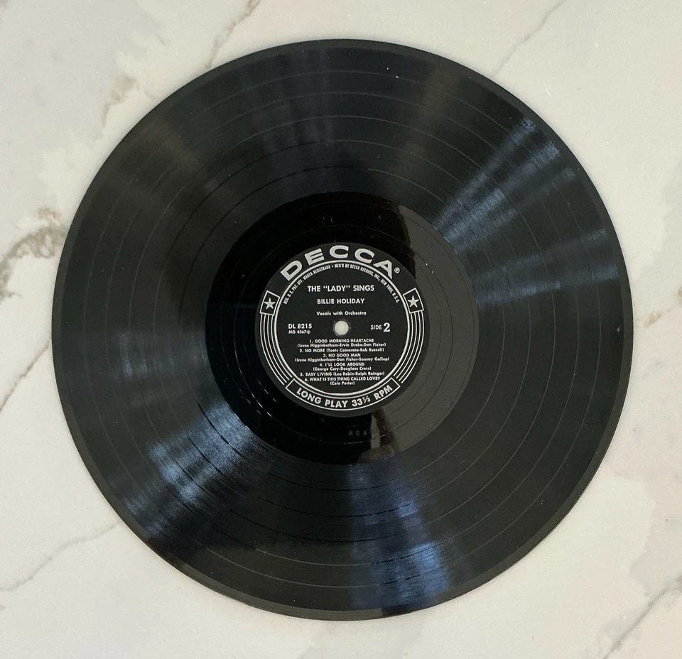 Billie Holiday - The Lady Sings -1956 Decca Mono DL8215 Early Pressing MG4366 T1 - Image 4 of 4