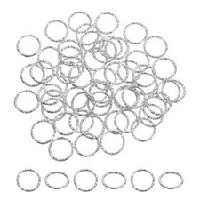 Open Jump Rings 50Pcs 15mm O-ring Connectors for Jewelry Making, White Gold