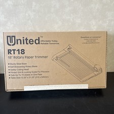 United 18" Rotary Paper Trimmer 15 Sheet Capacity Silver/Black RT18 