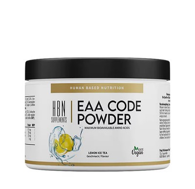 HBN Supplements EAA Code Powder, 280 g Dose, Lemon Ice Tea