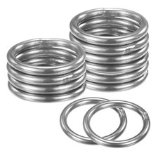 12-Pack Dream Catcher Rings 1.4" Stainless Steel Rings for DIY Silver 0.16"