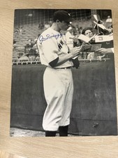 Joe DiMaggio Signed 8x10 Photo Yankees Autograph Signing Fans 