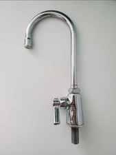 Chicago Faucets 13" Gooseneck Sink Faucet Swing Tap Chrome Single Handle