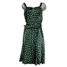 as U wish green polka dot sleeveless belted dress Size 11