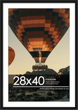 28x40 Picture Frame, Display Pictures 24x36 with Mat or 28 x 40 Without Mat, ...